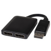 PremiumCord adaptér DisplayPort - 2x DisplayPort, rozšírenie + zrkadlenie obrazu, 4K*2K@30Hz, kportad17