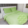 Biante Hrejivé posteľné obliečky Minky 3D bodky MKP-005 Pastelové svetlo zelené Predĺžené 140x220 a 70x90 cm