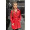 Max Original Leather Dámsky kožený kabát P-37 red (4XL 62-64) - Red - 4XL