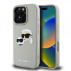 Zadný kryt Karl Lagerfeld 3D Rubber Double Heads pre iPhone 16 Pro Beige