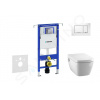 Geberit Duofix Modul na závesné WC s tlačidlom Sigma30, biela/lesklý chróm + Tece One - sprchovacia toaleta a doska, Rimless, SoftClose 111.355.00.5 NT5