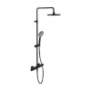 Villeroy & Boch Universal Showers - Sprchový set s termostatom, priemer 23 cm, 3 prúdy, matná čierna TVS109002UK0K5
