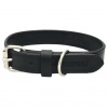 Cobbys Pet Obojok z pravej kože čierny 45 cm × 2,5 cm