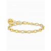 Thomas Sabo X0291-413-39-L17 Gold-plated charm bracelet with gold bear logo ring