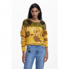 Dámský svetr DESIGUAL 25WWJF30 8018 JERS ADAK 8018 YELLOW velikost M