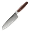 Santoku nůž ENNO, 18 cm, ořechové dřevo - GEFU Solingen (Kuchařský Santoku nůž ENNO, 18 cm, Tvarované broušení - GEFU Solingen)