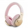 Guess PU Leather 4G Script Logo Bluetooth Stereo Headphone, ružová