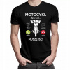 Motocykel volá na tričko pre motocyklistu