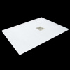 AQUATEK TOP 100 x 70cm obdĺžniková sprchová vanička, liaty mramor, TOP100X70BI - tmavošedá