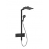 Hansgrohe Raindance Alive Q - Sprchový set s termostatom, 21x34 cm, 3 prúdy, matná čierna 24580670