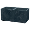 Plastový kvetináč s vložkami na kolieskach Sierra Case Beton Effect Antracit 77 x 38 x 37 cm PROSPERPLAST