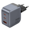 GaN Vention USB-C+C+A 70W nabíjačka (sivá) FEXH0-EU