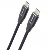 PREMIUMCORD Kabel USB-C M/M, 240W 480Mbps černý bavlněný oplet, 1m ku31cv1
