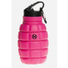 BrainMax Grenade bottle, skládací silikonová lahev na vodu,růžová 580 m