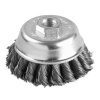 EXTOL® Craft Rotační kartáč hrnkový copánkový 80 mm dvouřadý M14×2 mm 17009