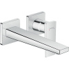 HANSGROHE Metropol 2-otvorová páková umývadlová batéria pod omietku, pre nástennú montáž, s rozetami, plná páka, výtok 225 mm, chróm, 32526000