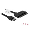 Delock pevný disk prepojovací kábel [1x power eSATA - 1x kombinovaná SATA zásuvka 15+7-pólová] 0.5 m viacfarebná; 84396