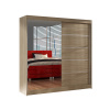 Signal Šatníková skriňa BASTI III šírka 200 cm - dub sonoma