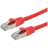 Value 21.99.1281 RJ45 sieťové káble, prepojovacie káble CAT 6 S/FTP 10.00 m červená (jasná) dvojžilový tienený, bez halogénov, samozhášavý 1 ks; 21.99.1281