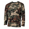 Maskáčové tričko US s dlhým rukávom MFH Woodland XXL