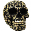 MystiCalls Dekorativní lebka „Baroque Gold“ 15,5 cm