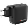 Verbatim GaN cestovní nabíječka do sítě USB 3.0, USB C vyměnitelné vidlice C,G,A