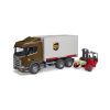 Bruder Logistický voz Scania UPS s vysokozdvižným vozíkom