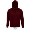 SOL´S STELLAR / Unisex bio raglánová mikina s kapucňou - burgundy XXXL