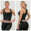 Nature inspired crop-top 549 Black - NEBBIA Veľkosť: S