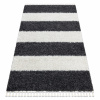 Eoshop Koberec UNION 4079 Pruhy šedá / krémovo - střapce, Maroko Shaggy (Velikost: 200x290 cm)