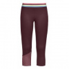Ortovox Fleece Light Short Pants W winetasting M; Červená 3/4 kalhoty