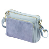 Dámska kožená crossbody kabelka svetlomodrá Luka 26-008