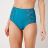 Zoštíhľovacie nohavičky Sienne zn. Confidence Lingerie® z mikrovlákna a vyšívaného tylu, súprava 2 ks smaragdová+biela 056 Blancheporte