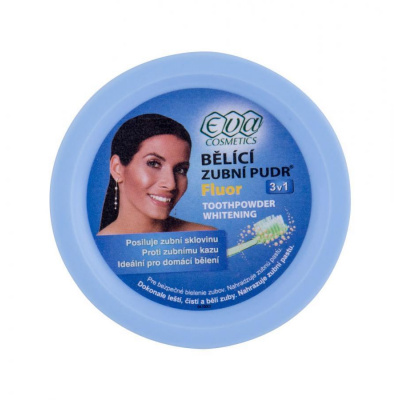 Eva Cosmetics Whitening Toothpowder Fluor (U) 30g, Bielenie zubov