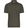 DAIBER JN 1806 / Pánska elastická polokošeľa z bio bavlny - olive 4XL