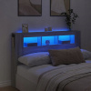 VidaXL Čelo postele s LED, sivý dub sonoma, 160x18,5x103,5 cm