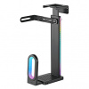 Ultradesk FLANK závěsný pod stůl černý kov 20 kg ULTRADESK držák PC pod stůl, RGB podsvícení