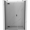 Mexen Mist-H sprchové dvere otváravé ľavé 160 cm, transparentné, čierne - 8A5-160-001-70-00-L