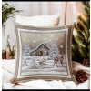 Vianočná gobelínová obliečka na vankúš 42x42 cm Chenille IT030 Béžová 42x42 cm
