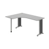 OFFICE PRO s.r.o. HOBIS kancelársky stôl pracovný tvarový, ergo pravý - FE 60 P, šedá