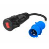 Napájecí adaptér Green Cell červený CEE 16A 400V 5P na modrý CEE 16A 230V 3P