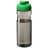 Športová fľaša H2O Active® Eco Base s objemom 650 ml s odklápacím viečkom - Svetlo zelená / Uhľovočierna
