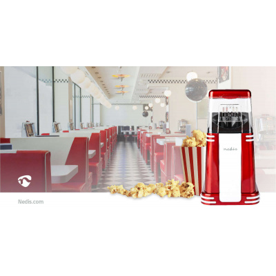 Výrobník popcornu | 1200 W | 2 - 4 min | Biela / červená Nedis