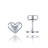 MINET Elegantné zlaté náušnice z bieleho zlata v tvare srdca Au 585/100 0,95 g JMG0231WSE00