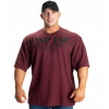 Tréning s krátkym rukávom lapal po dychu xxl burgundsko (Lapal po dychu voľný tréning t -shirt)
