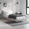 vidaXL Posteľný rám sivý dub sonoma 75x190 cm kompozitné drevo