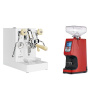 Lelit Mara PL62X V2, white + Eureka Atom 60, ferrari red