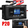 12V/24V LCD AUTOMATICKÁ NABÍJAČKA BATÉRIÍ UNIVERZÁLNA Motocykel Auto