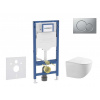 GEBERIT - Duofix Set předstěnové instalace, klozetu Gaia a sedátka softclose, tlačítko Sigma01, lakovaný matný chrom SANI11CA1129B