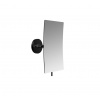 Emco Cosmetic mirrors Round - Nástenne hranaté kozmetické zrkadlo, 208x132 mm, 3x zväčšenie, čierne 109413337